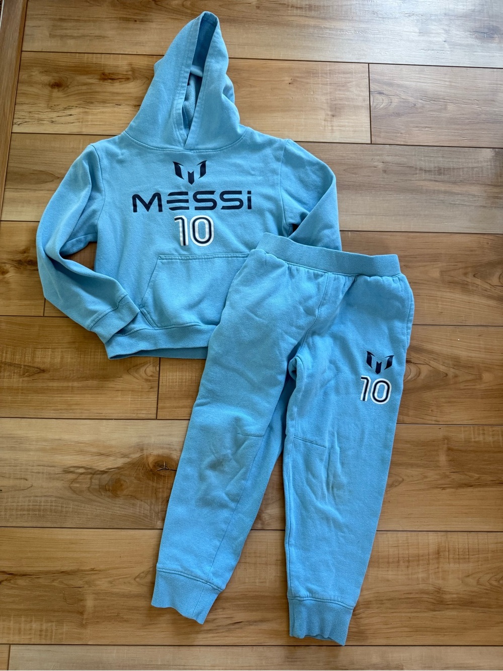 Messi Kids Light Blue Hoodie & Joggers Matching Set